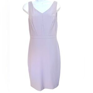 White House Black Market lilac sleeveless V-neck sheath dress